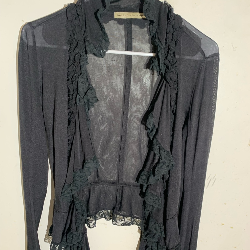 Balenciaga Sheer Ruffled Jacket